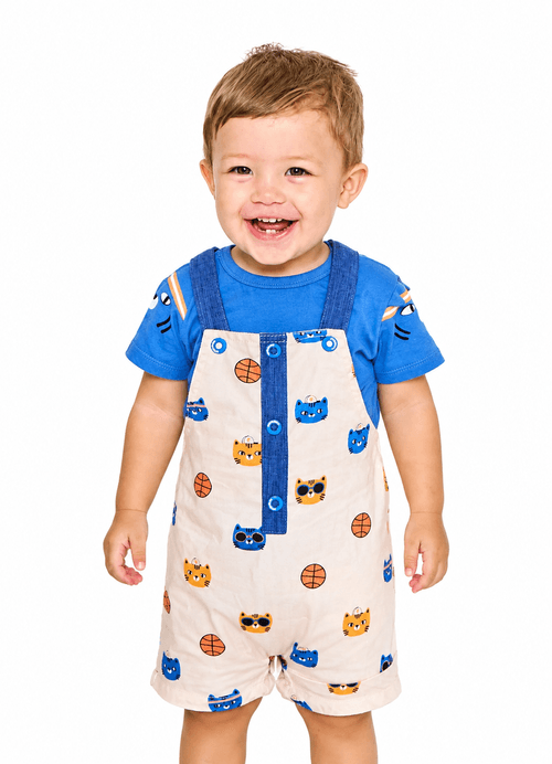 Jardineira  Infantil Menino - Esporte Divertido
