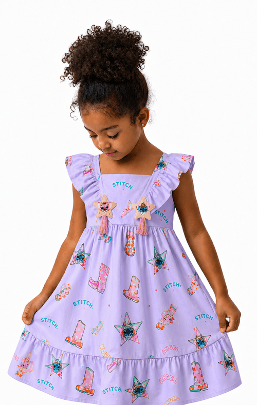 Vestido Infantil Disney - Stitch Western