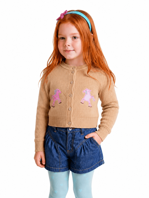Short Infantil Menina Jeans - Pônei Clube